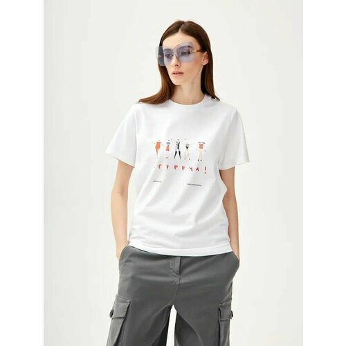 фото Футболка картина александра воцмуш "встреча", размер s, белый artograph