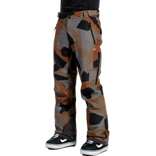 фото Брюки rehall, размер m, коричневый, черный