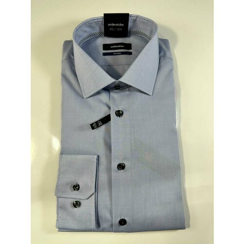 фото Рубашка seidensticker, размер 40 ворот ,размер m, голубой