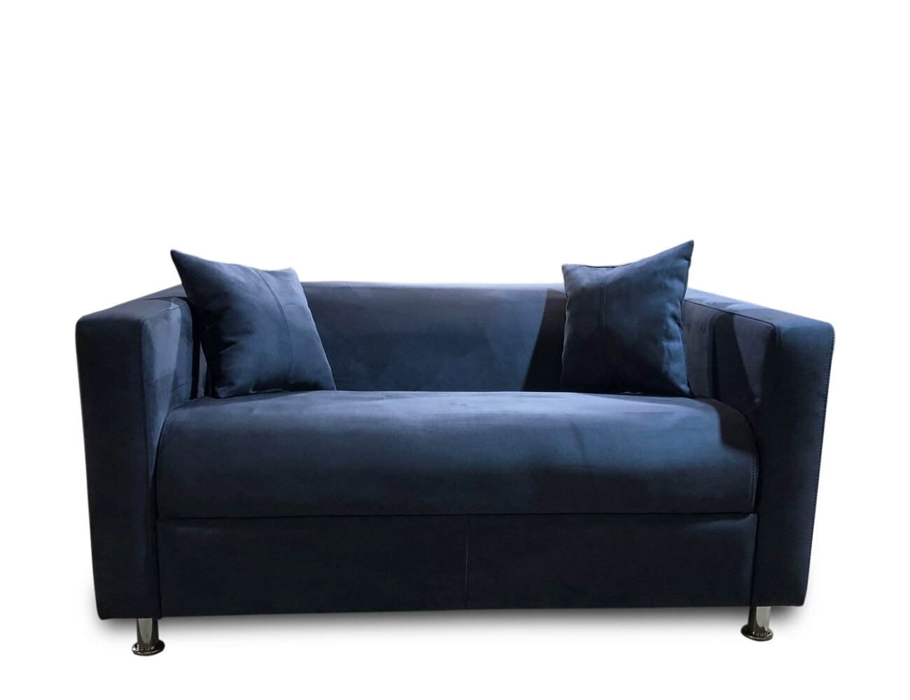 фото Диван двухместный Киль велюр синий