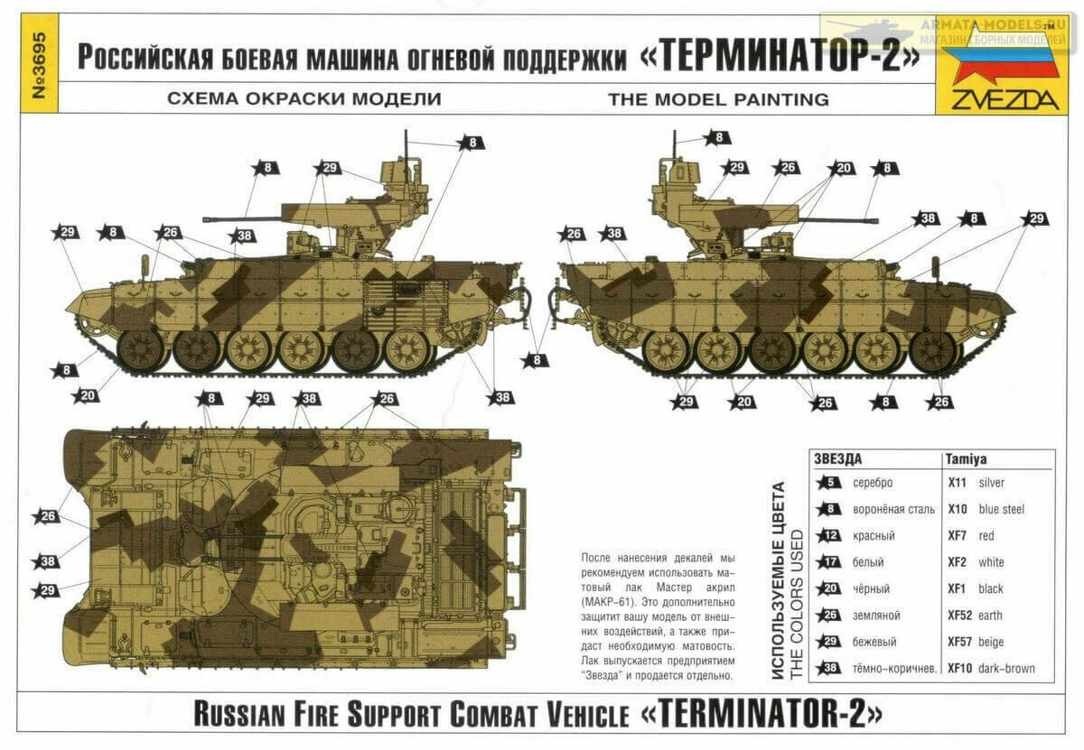 Российская БМОП "Терминатор-2" 1/35 (3695) Звезда - фото №16