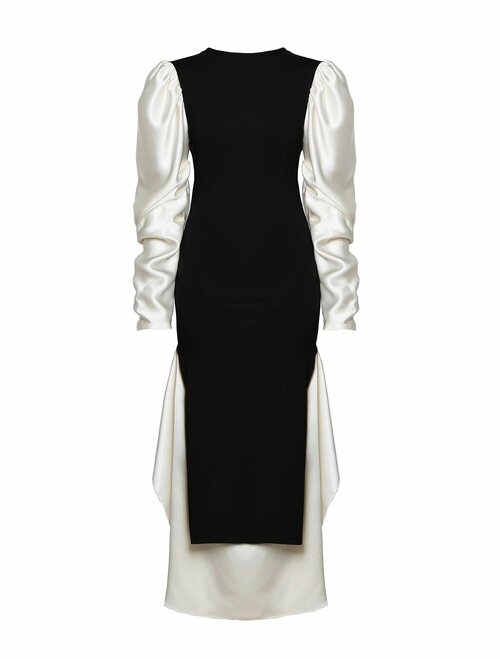 Платье MUUS, размер 42, черный, белый