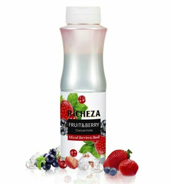 Концентрат RiCHEZA Ягодный Микс с Базиликом бутылка пластик (1кг) шт