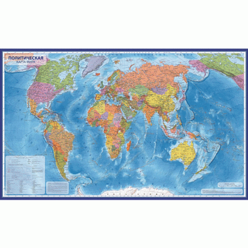 Карта Мир Политический 1:55М 59*36 КН024