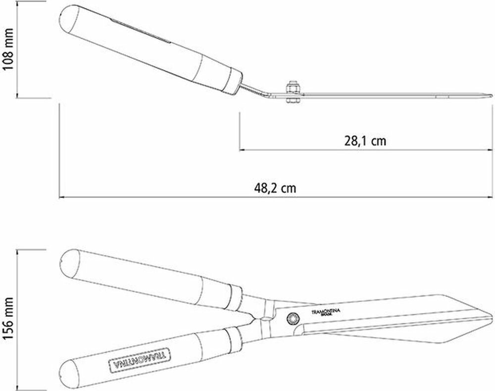 Ножницы для травы и живой изгороди с деревянными ручками Tramontina 48x15x10 см