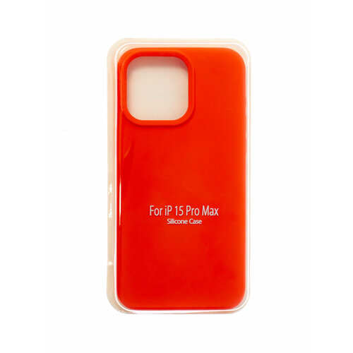 Чехол-накладка для iPhone 15 Pro Max VEGLAS SILICONE CASE NL закрытый оранжевый (13)