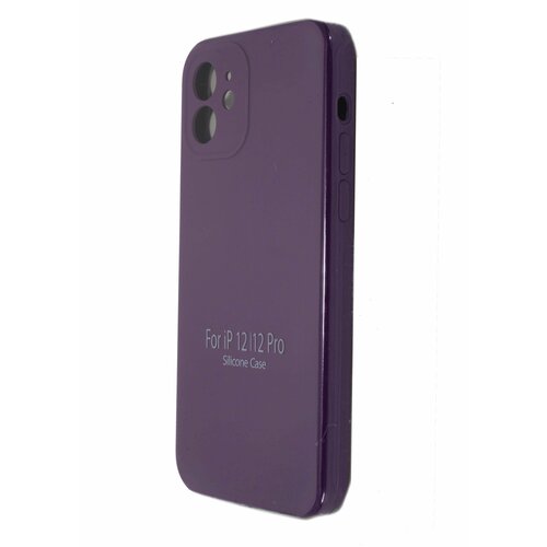Чехол-накладка для iPhone 12 VEGLAS SILICONE CASE NL Защита камеры фиолетовый (45)
