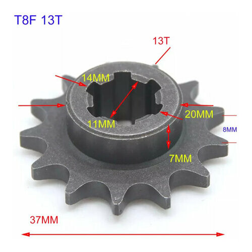 Звезда 13T T8F для миникросса, детского бензинового квадроцикла