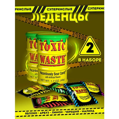 Кислые конфеты Toxic Waste 2 шт (Желтая бочка)