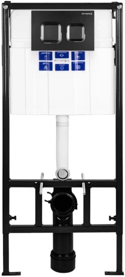 Инсталляция для унитаза Bettoserb Sava Fix Slim Smart SET40006471 с кнопкой смыва, черный матовый
