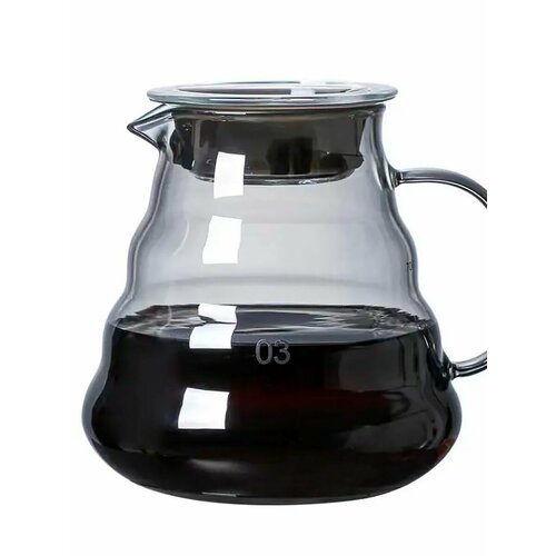 Чайник сервер из стекла кофейник жаропрочный 800 мл 599₽