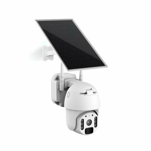 уличная поворотная беспроводная 4g 2mp ip камера linksolar mod k66 4g dual n49235po с солнечной панелью 8вт и аккумулятором с записью на sd карту Солнечная PTZ-камера 4G с солнечной панелью LinkSolar-4G Mod: ZC301-2MP (N49040UL) мощностью 6Вт и аккумулятором емкостью 8000 мАч, APP-Ubox. Двустор