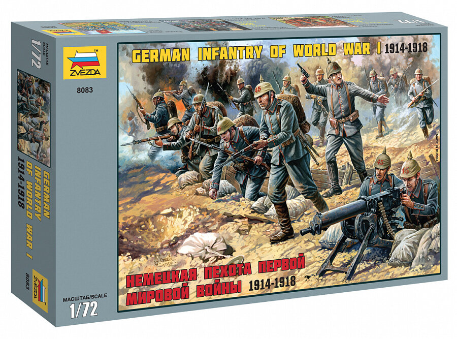 Сборная модель Немецкая пехота Первой мировой войны, 1914-1918 (1/72)