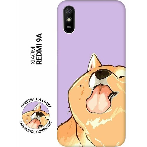 Силиконовый чехол на Xiaomi Redmi 9A, Сяоми Редми 9А Silky Touch Premium с принтом Shiba сиреневый силиконовый чехол на xiaomi redmi 9 сяоми редми 9 silky touch premium с принтом shiba сиреневый