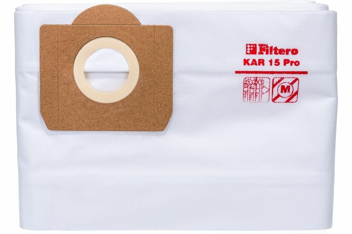 Мешки для пылесоса Karcher Aeg Ghibli Thomas трехслойные синтетические Filtero KAR 15 Pro 20л 5шт 05637