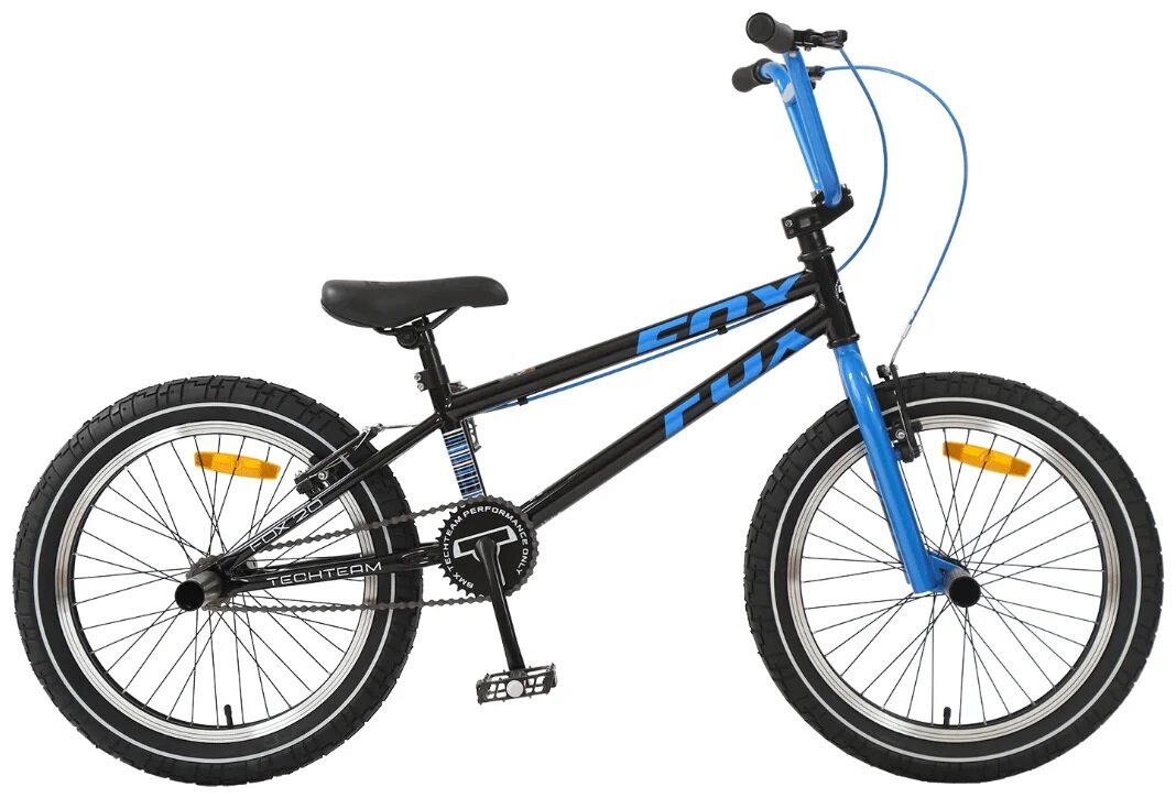 Подростковый BMX велосипед TechTeam Fox 20 черный/синий 20.5" (требует финальной сборки)