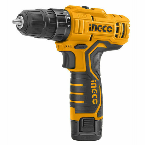 Дрель-шуруповерт ingco cdli12208 12в li-ion 15ач 2 аккумулятора 15968₽