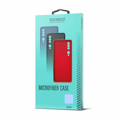 Чехол BoraSCO Microfiber Case для Apple iPhone 15 Plus голубой