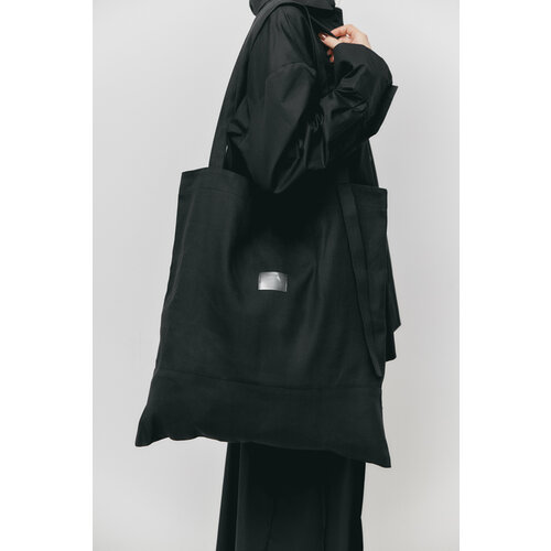 фото Сумка шоппер inache ac-shopp-blk-46, фактура зернистая, черный