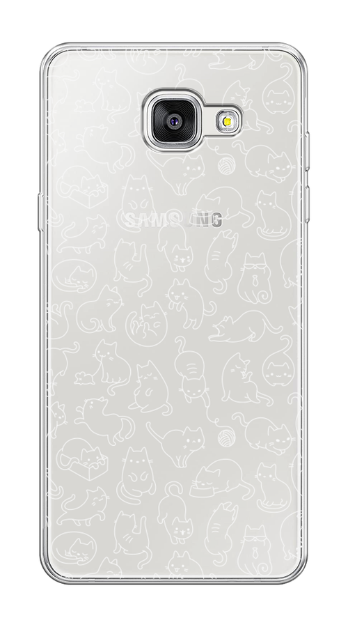 Силиконовый чехол на Samsung Galaxy A5 2016 / Самсунг Галакси A5 2016 "Шкодливые котики", прозрачный