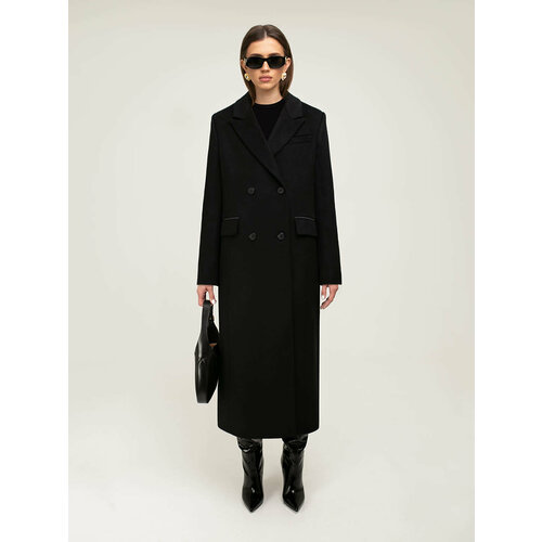 Пальто BUBLIKAIM, размер M, черный inspire пальто двубортное прямого кроя изумрудный