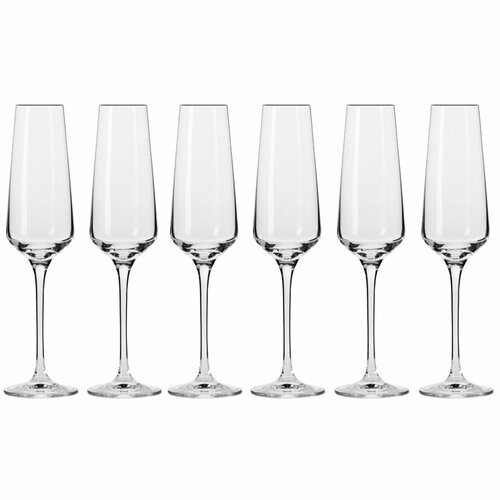 Набор из 6-ти хрустальных бокалов для шампанского, 180 мл, прозрачный, серия Avant-Garde, Krosno, KRO-F579917018043570-6