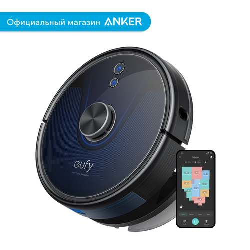 Робот-пылесос eufy RoboVac L35 Hybrid (T2194) / Робот-пылесос с влажной и сухой уборкой / Моющий робот-пылесос / Умный робот-пылесос / Робот-пылесос с навигацией / Пылесос робот / Робот-пылесос с влажной уборкой / Робот-пылесос 2 в 1, черный умный робот пылесос с влажной уборкой робот пылесос для дома