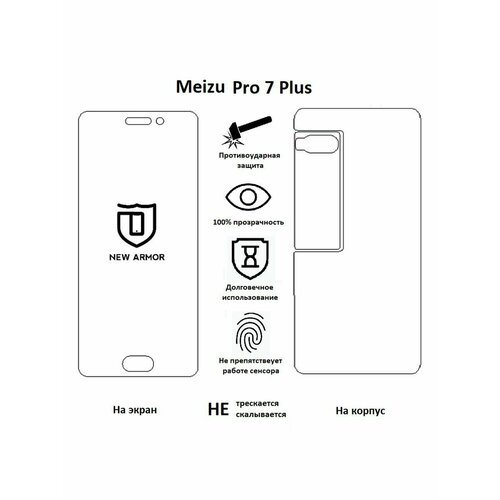 Полиуретановая защитная пленка на Meizu Pro 7 Plus / Мейзу Про 7 Рлюс / 7+