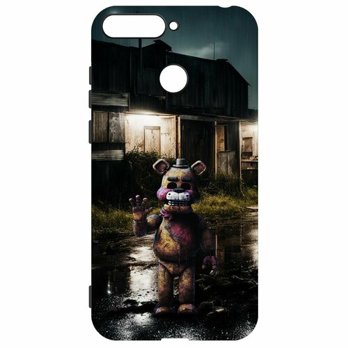 Чехол-накладка Krutoff Soft Case фнаф (FNAF) - Фредди под дождем для Honor 7C черный чехол накладка krutoff soft case фнаф fnaf фредди под дождем для huawei nova 11i черный