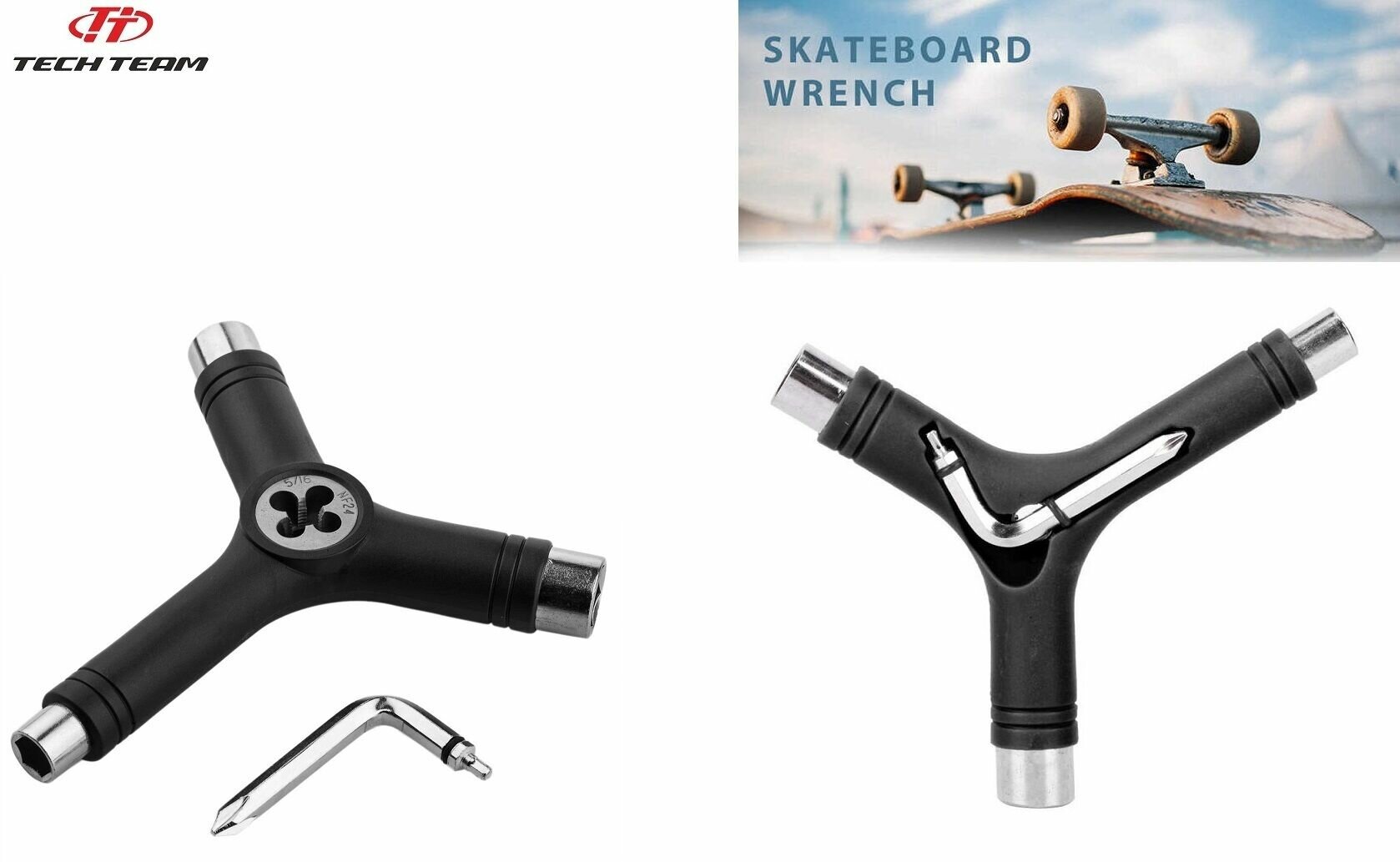 Универсальный ключ для скейтборда Y-образный тройник
