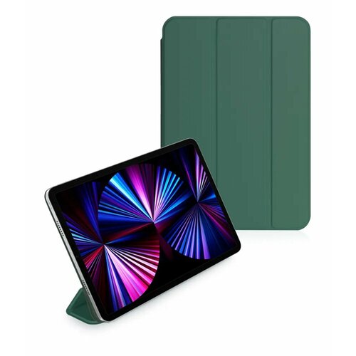 Чехол для Apple iPad Pro 12.9" 2020 Gurdini Magnet Smart (темно-зеленый) зеленый, зелeный