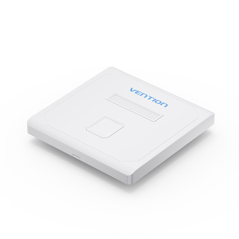 фото Лицевая панель Vention 86х86мм для 2 вставок типа Keystone Jack белая