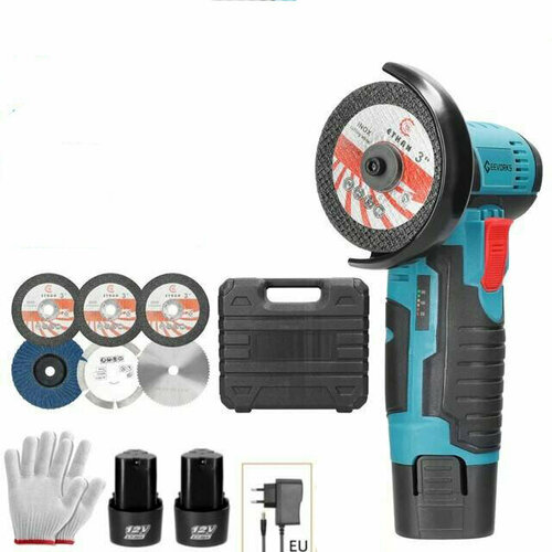 Аккумуляторная мини УШМ болгарка GeevorksI 12 V 20 AH 75 мм 2 аккумулятора с кейсом 450000₽