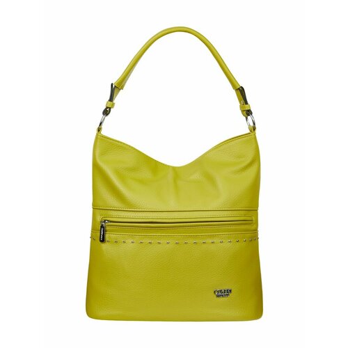 Сумка хобо Coveri World, фактура зернистая, матовая, зеленый, желтый