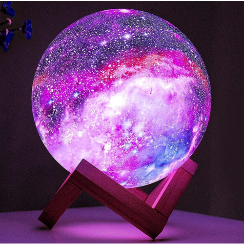 Светильник-ночник Планета цвета Космос (диаметр 15 см), Луна , вселенная , Universe, Galaxy Light