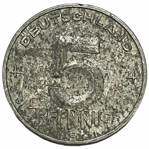 монета германия гдр 5 пфеннигов 1972 год 5 ГДР 5 пфеннигов 1953 г. (E)