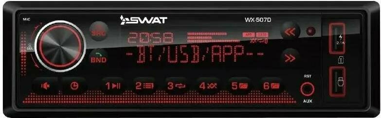 Swat WX-507D Автомагнитола со встроенным процессором и bluetooth