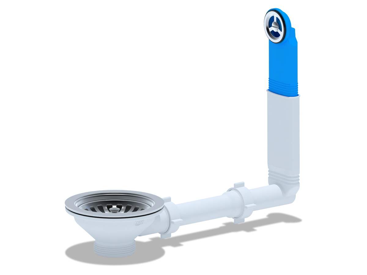 Выпуск для кухонной мойки с жестким переливом 3 1/2