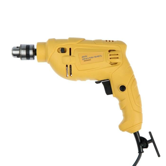 фото Дрель ударная Tundra патрон ЗВ, до 10 мм, 400 Вт, 3000 об/мин, 48 тысяч уд/мин