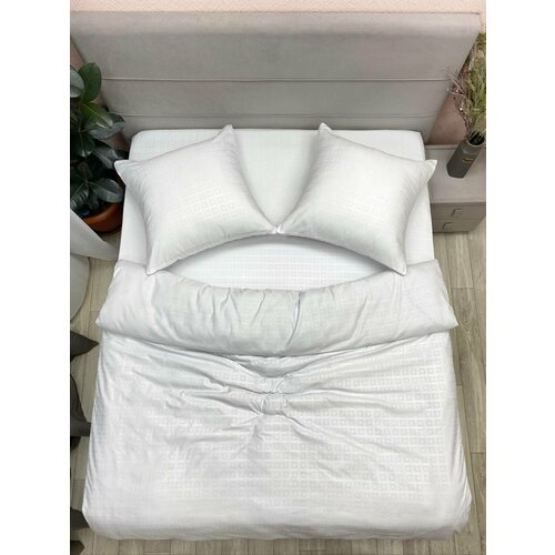 Постельное белье "Евро полисатин" от бренда ООО "Яфтекс" белый, размер евростандарт