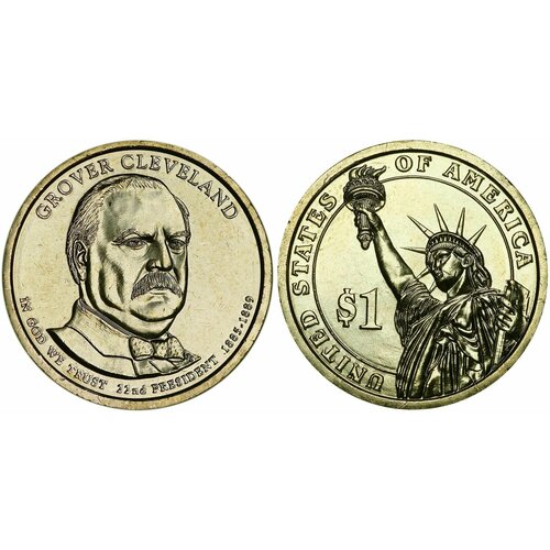 США 1 доллар 2012 Президент 22 - Гровер Кливленд (1885 1889) 1 доллар 22 й президент сша гровер кливленд 2012 год