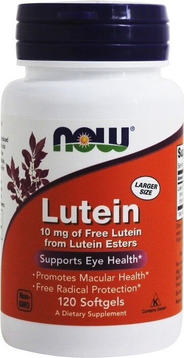 NOW Lutein 10 mg (120 гелевых капсул)