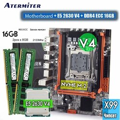 Комплект для Пк Материнская плата Atermiter x99 d4 с процессором Xeon E5 2630v4 и оперативной памятью на 16 gb(2x8gb) DDR4