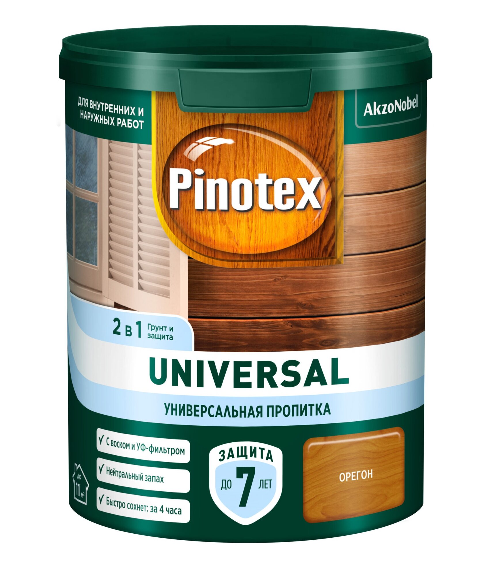 PINOTEX Universal 2в1 Орегон 0,9 л