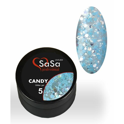 SaSa Глиттер-гель СANDY #05, 5 гр.
