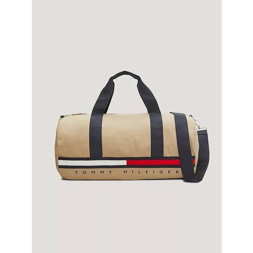 сумка спортивная tommy hilfiger 28х28х56 см синий Сумка спортивная TOMMY HILFIGER, 28х28х56 см, бежевый