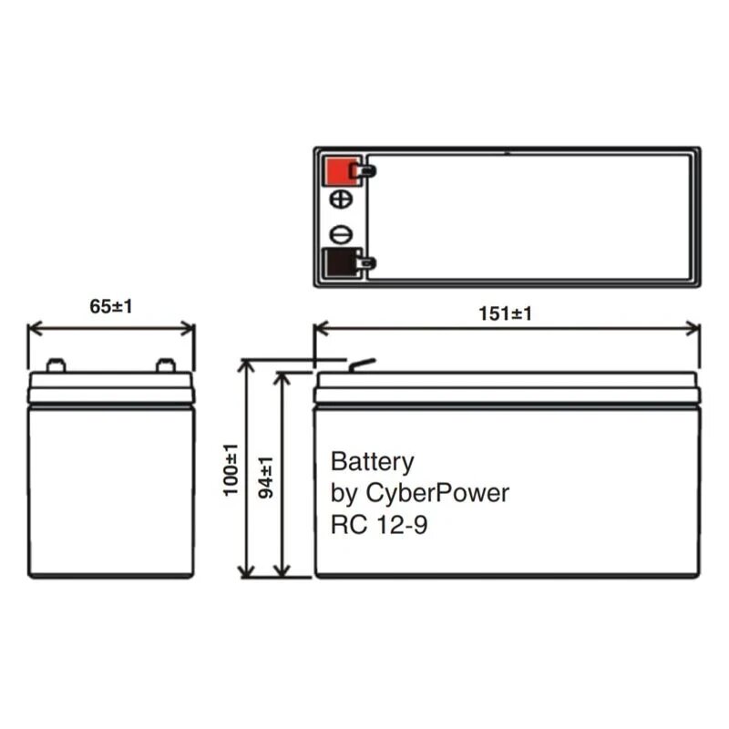 Батарея для ИБП CyberPower RC 12-9 12V 9 Ah