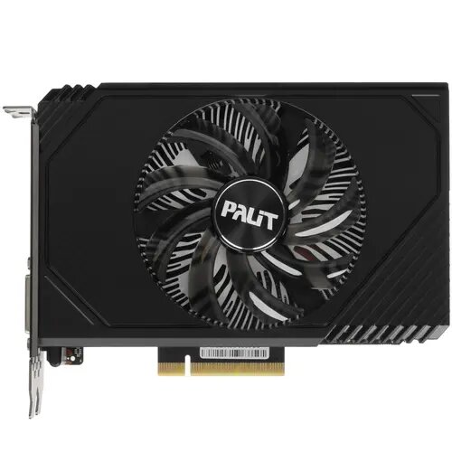 Palit Видеокарта Palit PCI-E 4.0 RTX3050 STORMX OC NVIDIA GeForce RTX 3050 6Gb 96bit GDDR6 1042/14000 DVIx1 HDMIx1 DPx1 HDCP Ret