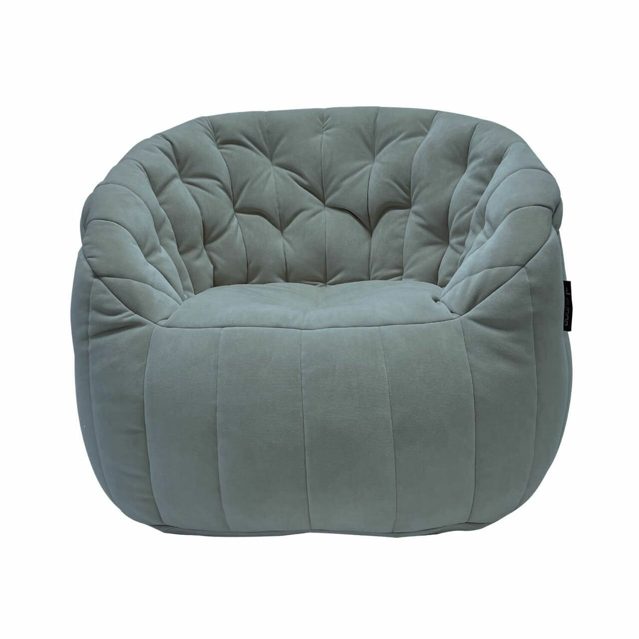 Дизайнерское кресло-мешок для отдыха aLounge - Butterfly Sofa - Keystone Grey (велюр, серый) - современная мебель в гостиную, спальню, детскую, офис, на балкон