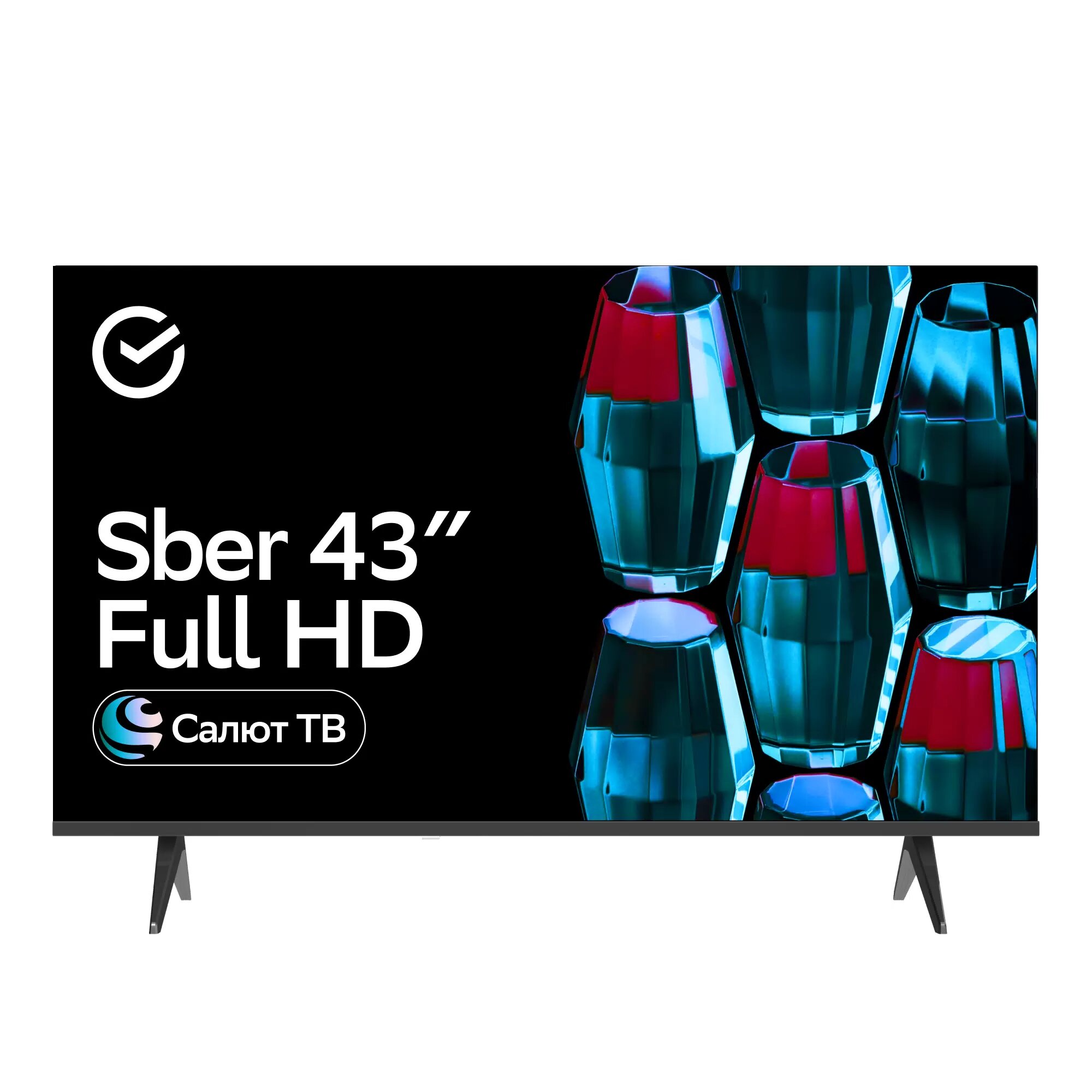 43"Телевизор Sber SDX-43F2124, 43"(109 см), FHD RAM 1,5GB